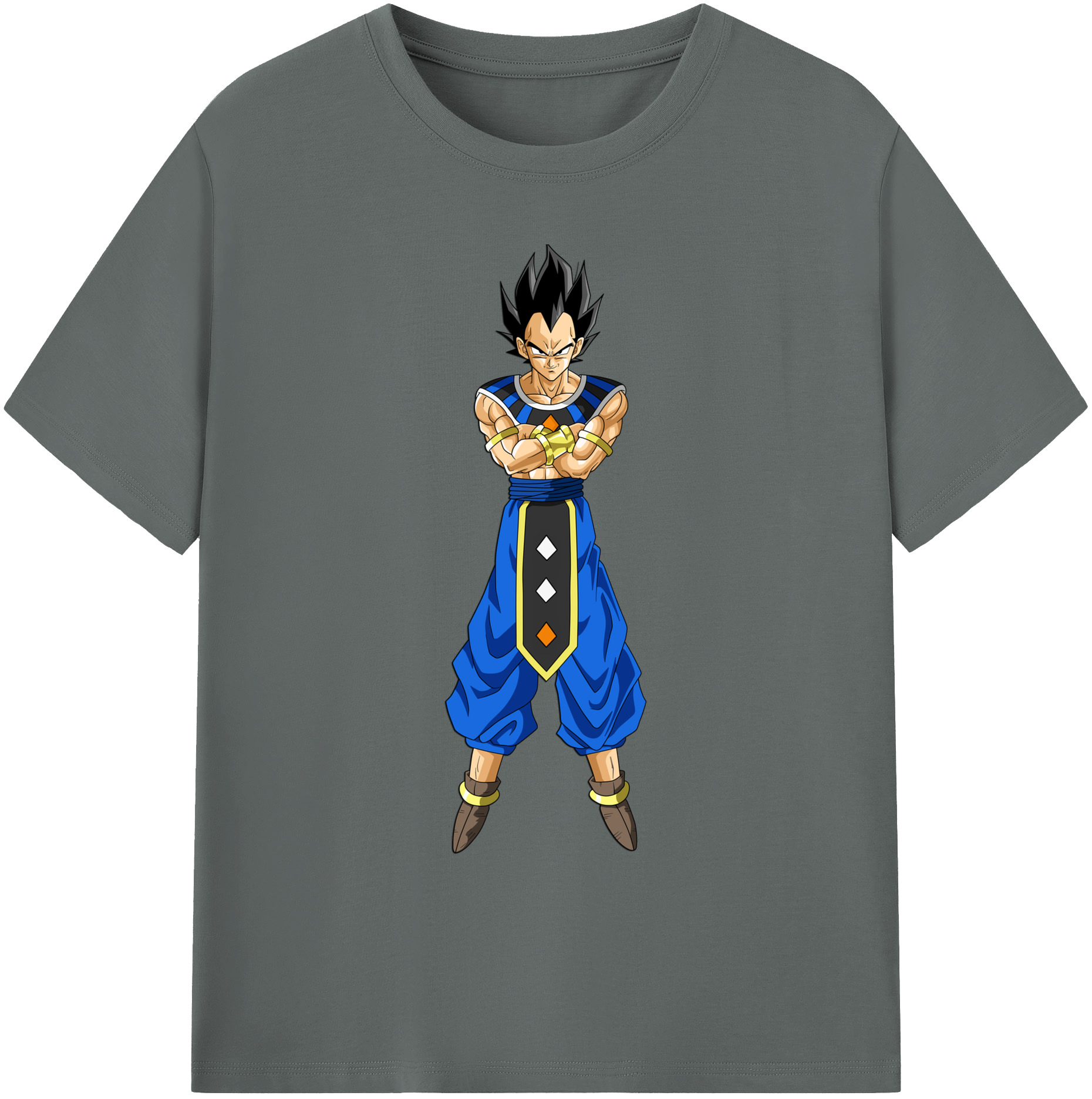 （画像用） ドラゴンボール ベジータ四世（Bejīta Yonsei）DRAGON BALL Vegeta IV 綿100％ メンズ半袖Tシャツ｜肌触りやわらか＆通気性